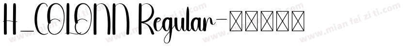 H_COLONN Regular字体转换